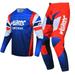 Willbros Motocross Dirt Bike Jersey Pants Combo Package MX Offroad Gear Set Riding Unisex Racewear Blue Red (Jersey Adult M/Pants W32)