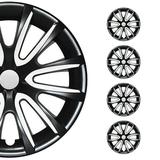 OMAC 16 Wheel Covers Hubcaps for VW Jetta Black White Gloss