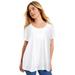 Plus Size Women's Short-Sleeve Swing One + Only Tee by June+Vie in White (Size 26/28)