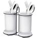 Latitude Run® Flatware Caddy Ceramic in Black/White | 4.72 H x 7.68 W x 3.46 D in | Wayfair 024BBB139343484583CAAB8A006E3C3E