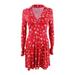 Free People Dresses | Free People Women's Good Days Long Sleeve Minidress (S, Pop Combo) | Color: Red | Size: S