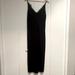 Zara Dresses | Black Maxi Dress With Lace Trim On Top And Slit On The Side From Zara | Color: Black | Size: M