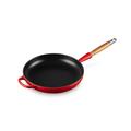 Le Creuset Signature Cast Iron Frying Pan With Wooden Handle 28cm Cerise, 20258280600422