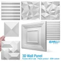 Panneau Mural 3D Géométrique Non Auto-Adhésif Autocollant Mural Carrelage de Céramique Papier