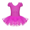 Robe de Ballet en Maille Imprimée pour Fille de 2 à 10 Ans Tutu de Ballerine Costume de Spectacle