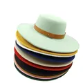 Chapeau d'hiver fedora à large bord chapeau DN plat chapeau unisexe 9.5cm 10 couleurs vente en