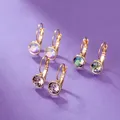 Bella – petites boucles d'oreilles rondes en cristal pour femmes en cristal autrichien mode