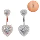 Piercing en cristal pour le nombril bijoux Sexy pour le corps en acier inoxydable en forme de