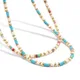 Collier de perles en pierre naturelle colorée turquoise multicolore howlite entretoise tour de