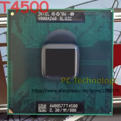 Processeur Intel Pentium T4500 d'origine pour ordinateur portable cache 1M 2.30GHz 800MHz FSB