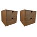 2X Wooden Box Storage Drawer Wooden Chest of Drawers Jewelry Cosmetics Organizer Office Storage Box A