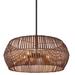 Lavery Brentwood Shore Coal & Bronze Bamboo Shade 5 Light Pendant