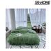 SR-HOME Luxury Shaggy Plush Duvet Cover Set Queen Size Microfiber in Green | Wayfair SR-HOMEc609495