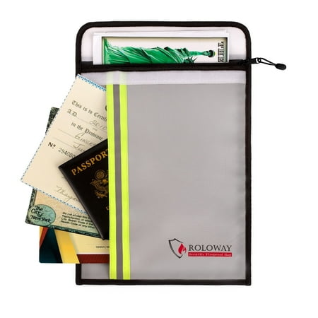 ROLOWAY Water-resistant Document Bag with Enlarged Hook Silver