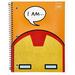 Yoobi x Marvel Iron Man College Ruled Spiral Notebook - 1 Subject College Ruled Notebooks - PVC-Free Spiral Notebooks College Ruled â€“ 3-Hole Punched 100 Sheet Notebook for School