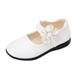 JDEFEG Size 3 Shoes for Girls Baby Children Leather Flower Single Soft Dance Shoes Girls Shoes Kid Princess Baby Shoes Baby Shoes Girls Pu White 34