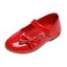 JDEFEG Girls Wedge Booties Size 3 Girl Shoes Small Leather Shoes Single Shoes Children Dance Shoes Girls Performance Shoes Girls Shows Pu Red 27