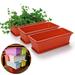 Ludlz Window Box Planter 3 Pack Plastic Vegetable Flower Planters Boxes 17 Inches Rectangular Flower Pots for Indoor Outdoor Garden Patio Home Decor