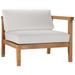 Sofa Corner Chair Wood Brown Natural White Modern Contemporary Urban Design Outdoor Patio Balcony Cafe Bistro Garden Furniture Hotel Hospitality