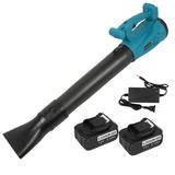 Leaf Blower 18V Cordless Leaf Blower with 5.0Ah Makita Battery & Fast Charger Electric Leaf Blower for Courtyard Care 6-Speeds Control Leaf Blower for Blowing Leaves Snow Dust and Debris