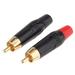 2 Pieces RCA Male Audio Video Cable DIY Socket Plug Adapter Solder Connector