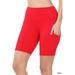 TheLovely Women & Plus Workout Yoga Running Compression Exercise Biker Shorts with Side Pockets