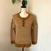 American Eagle Outfitters Sweaters | American Eagle Jegging Fit Waffle Knit Sweater | Color: Gold/White | Size: S
