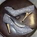 Nine West Shoes | Nine West Nwescher Metallic Confetti Heels Size 9.5 | Color: Silver | Size: 9.5