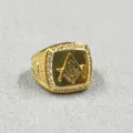 Bague maçonnique en acier inoxydable pour homme bijoux AG Punk Free Mason SION L Freemason