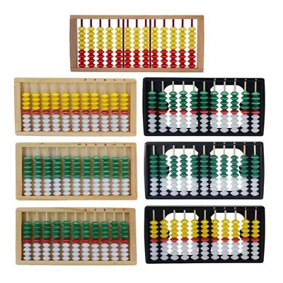 Calculatrice traditionnelle chinoise artisanale boulier 11 colonnes 9 perles maths