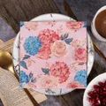 Serviettes en papier élégantes pour découpage de table à fleurs serviettes florales vintage