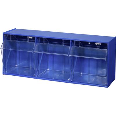 464410 Klappkasten-Magazin VarioPlus ProFlip 3 (b x h x t) 600 x 240 x 200 mm Blau, Transpar - Allit