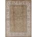Ahgly Company Indoor Rectangle Mid-Century Modern Light French Beige Brown Oriental Area Rugs 3 x 5