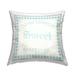 Stupell Industries Sweet Apartment Phrase Traditional Pattern Border Design by Daphne Polselli Throw Pillow
