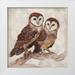 Ven Vertloh Lisa 20x20 White Modern Wood Framed Museum Art Print Titled - Two Owls II