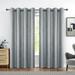 Pinewave Gray Sparkle Blackout Curtains Luxury Silver Metallic Chic Glitter Drapes for Bedroom Grommet Top 52 Wx63 L 2 Pcs