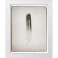 Van Swearingen Debra 15x18 White Modern Wood Framed Museum Art Print Titled - Feather II BW