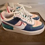 Nike Shoes | Guc. Nike Womens Air Force 1 Shadow Shoes Multi/Navy/Pink Size 9 | Color: Blue/Pink | Size: 9