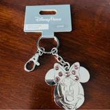 Disney Accessories | Disney Minnie Mouse Birthstone Keychain ! | Color: Pink/Silver | Size: Os