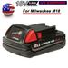 1X Battery 2000mAh For Milwaukee M18 Lithium XC 2.0 Ah Extended Capacity Battery Pack 48-11-1852