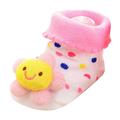 JDEFEG Girls Slip On Shoes Size 13 -Slip Stereoscopic Socks 3D Baby Floor Cartoon Boys Girls Baby Shoes Baby Girl 18 24Mo Shoes Pu Pink S