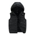 Child Kids Toddler Baby Boys Girls Sleeveless Winter Solid Coats Hooded Jacket Vest Outer Outwear Outfits Clothes Winter Coat Boys 14 Toddler Boy down Jacket No Hood Toddler Vacation Kids Windbreaker