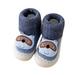 JDEFEG Baby Booties Pack Toddle Footwear Winter Toddler Shoes Soft Bottom Indoor Non Slip Warm Cartoon Floor Socks Shoes House 9 Mesh Blue 21