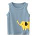 JDEFEG Fit T Shirt Toddler Kids Baby Boys Girls Cartoon Sleeveless Crewneck Vest T Shirts Tops Tee Clothes for Children Color T Shirts Boys Cotton Light Blue 110