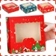 Boîtes à Gâteaux en Carton de Noël Emballage Cadeau Biscuit Nougat Chocolat Bonbons 4 Tasses