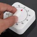 Minuterie mécanique blanche à écran numérique alarme de compte à rebours outil de cuisine horloge