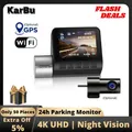 V50 – caméra de tableau de bord 4K UHD 3840x2160P GPS Wi-Fi Dashcam enregistreur moniteur de