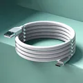 Câble magnétique à enroulement automatique pour iPhone 11 14 micro USB type C charge rapide fil