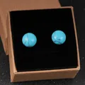 Boucles d'oreilles en petites pierres naturelles 1cm 12 Styles opale Onyx Turquoises pierres