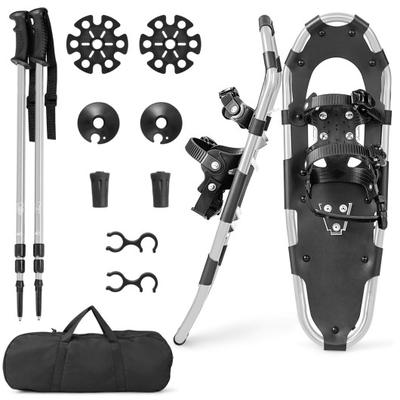 Costway 21/25/30 Inch 4-in-1 Lightweight Terrain Snowshoes with Flexible Pivot System-30 inches